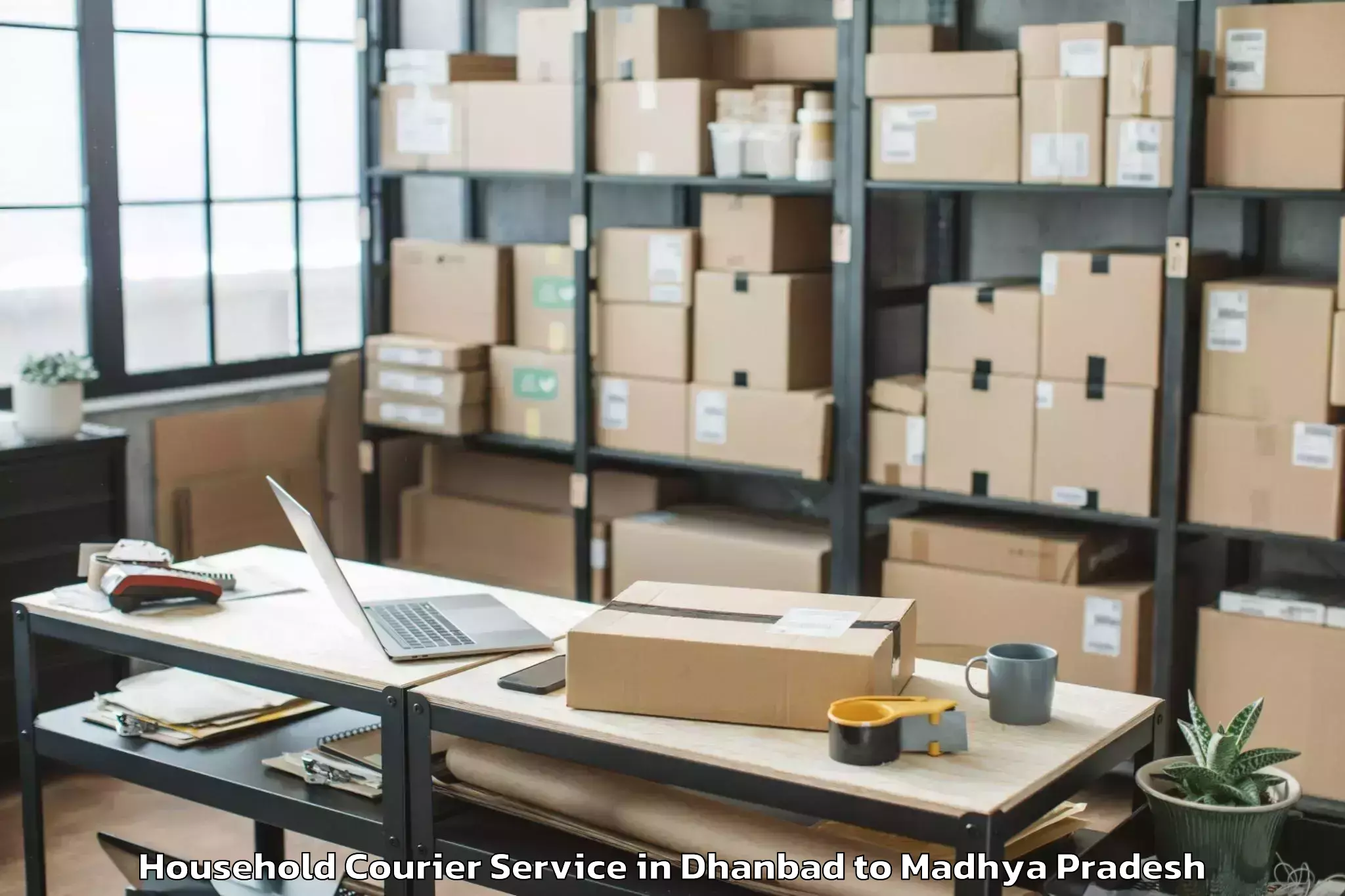 Professional Dhanbad to Badnagar Household Courier